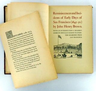 REMINISCENCES AND INCIDENTS OF EARLY DAYS OF SAN FRANCISCO (1845-1850)