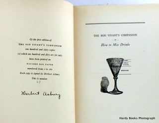 THE BON VIVANT'S COMPANION OR HOW TO MIX DRINKS (SIGNED)