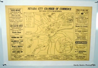Item #2047 ORIGINAL MAP: NEVADA CITY, CALIFORNIA 1939 LINEN MOUNTED. H. P. DAVIS