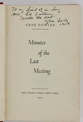 MINUTES OF THE LAST MEETING (ED SULLIVAN’S COPY) SIGNED