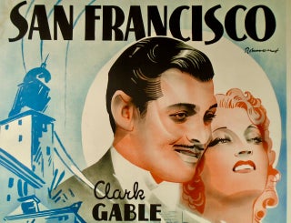 "SAN FRANCISCO" ORIGINAL MOVIE POSTER: SWEDISH 1936 LINEN-BACKED