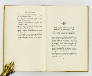 LIBROS CALIFORNIANOS; OR FIVE FEET OF CALIFORNIA BOOKS.