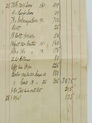 ORIGINAL BILL: LEGG & SHAW TO C. CHAPMAN, NEVADA CITY, CALIFORNIA CIRCA 1885