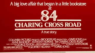 ORIGINAL ONE-SHEET MOVIE POSTER: "84 CHARING CROSS ROAD" 1987 LINEN MOUNTED