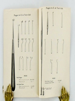 DENTAL TRADE CATALOG: "DR. E. de TREY'S 'SOLILA' GOLD AND INSTRUMENTS". 1898