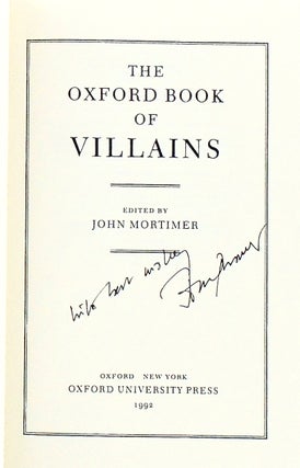 THE OXFORD BOOK OF VILLAINS