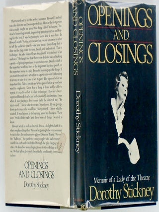 OPENINGS AND CLOSINGS. MEMOIR OF A LADY OF THE THREATRE (BURGESS MEREDITH'S COPY. SIGNED)
