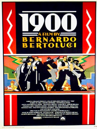 Item #2670 “1900”. ORIGINAL LINEN-BACKED MOVIE POSTER./DeNIRO /LANCASTER /SUTHERLAND. BERTOLUCCI