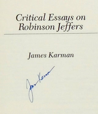 CRITICAL ESSAYS ON ROBINSON JEFFERS (SIGNED)