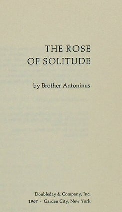 THE ROSE OF SOLITUDE (SIGNED)