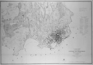 1859 "CITY OF SAN FRANCISCO AND ITS VICINITY" ORIGINAL MAP. LINEN-BACKED