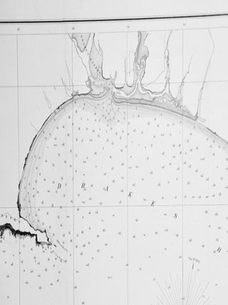 DRAKE'S BAY CALIFORNIA: ORIGINAL MAP 1860 LINEN-BACKED