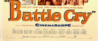 "BATTLE CRY" ORIGINAL MOVIE POSTER 1955 LINEN-BACKED. USMC