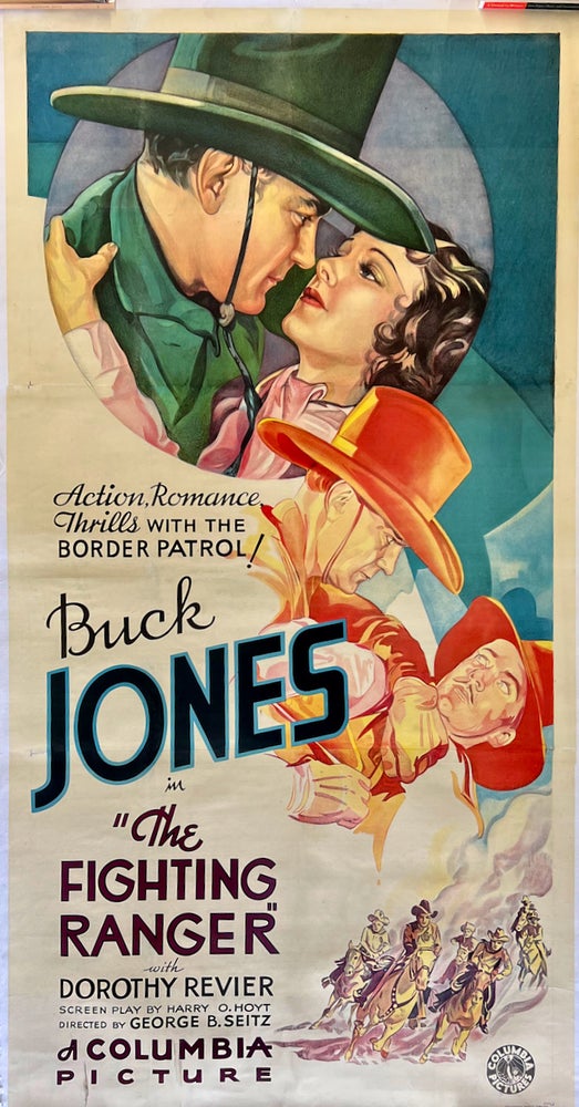 Item #2736 "THE FIGHTING RANGER" ORIGINAL MOVIE POSTER: 1934 LINEN-BACKED. BUCK JONES, Star.
