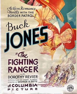 "THE FIGHTING RANGER" ORIGINAL MOVIE POSTER: 1934 LINEN-BACKED