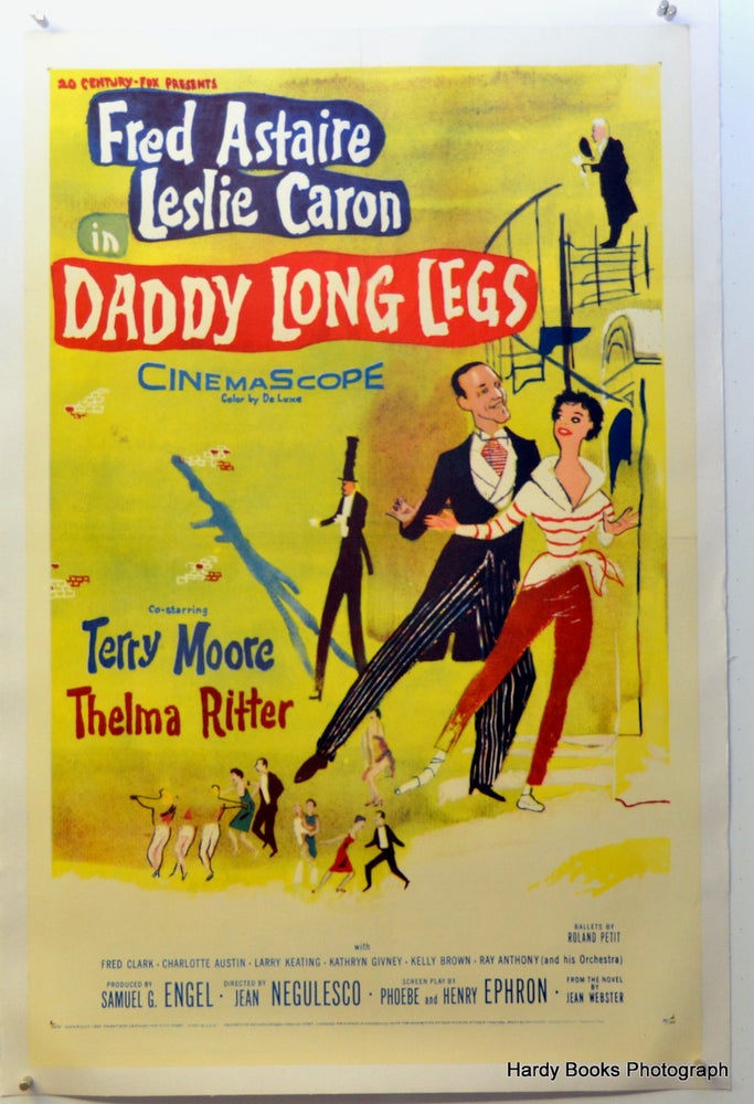 Item #2740 "DADDY LONG LEGS": ORIGINAL ONE-SHEET MOVIE POSTER 1955 LINEN-BACKED. FRED ASTAIRE, Star.