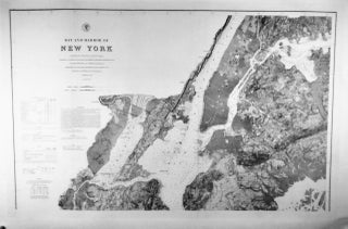 1874 ORIGINAL MAP: "BAY AND HARBOR OF NEW YORK" / LINEN-BACKED / USCS