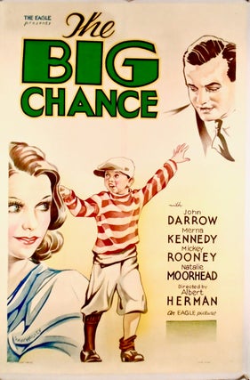 Item #2776 "THE BIG CHANCE" ORIGINAL MOVIE POSTER / LINEN BACKED. 1933 MICKEY ROONEY