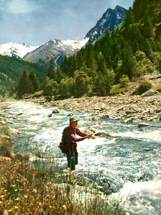 ORIGINAL POSTER: "FRANCE / TROUT FISHING IN THE ALPS" LINEN-BACKED