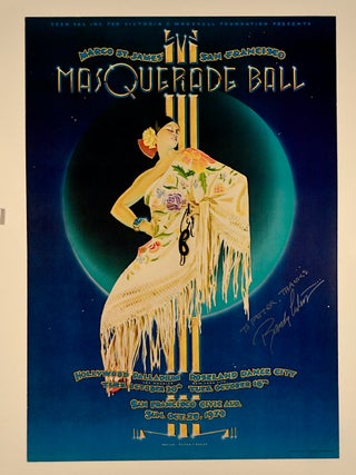 1979 ORIGINAL POSTER: "MASQUERADE BALL" / SIGNED / LINEN-BACKED. MARGO ST. JAMES.