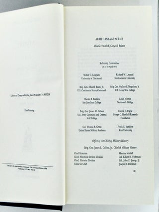 INFANTRY / PART I: REGULAR ARMY/ CUSTER'S CARROLL'S COPY / SIGNED