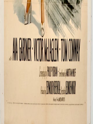 1946 /"WHISTLE STOP"/ ORIGINAL MOVIE POSTER / AVA GARDNER / GEORGE RAFT