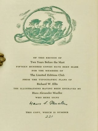 TWO YEARS BEFORE THE MAST. A PERSONAL NARRATIVE OF LIFE AT SEA (SIGNED)