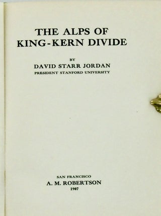 THE ALPS OF THE KING-KERN DIVIDE
