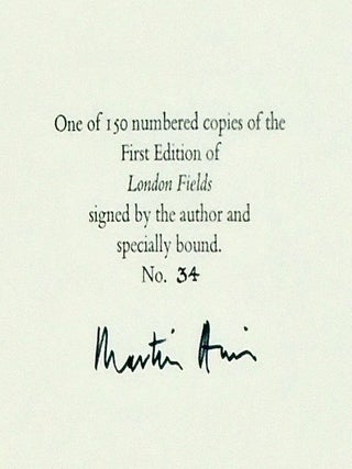 LONDON FIELDS / SIGNED / LIMITED EDITION / SLIPCASE
