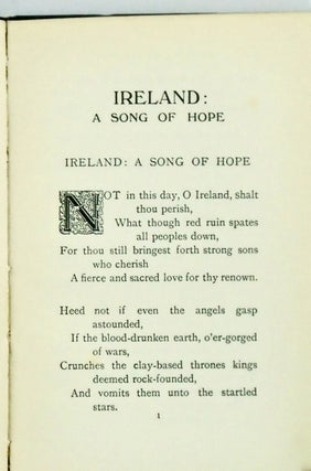 IRELAND: A SONG OF HOPE AND OTHER POEMS / 1ST EDITION