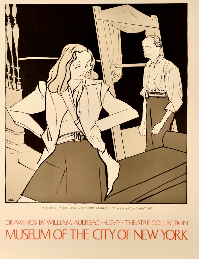 Item #3103 1977 / ORIGINAL POSTER / "SKIN OF OUR TEETH" / NEW YORK CITY MUSEUM / WAL. TALLULAH BANKHEAD.