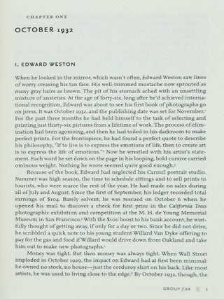 GROUP F.64 / EDWARD WESTON, ANSEL ADAMS, IMOGEN CUNNINGHAM, AND THE COMMUNITY OF ARTISTS WHO REVOLUTIONIZED AMERICAN PHOTOGRAPHY (SIGNED)